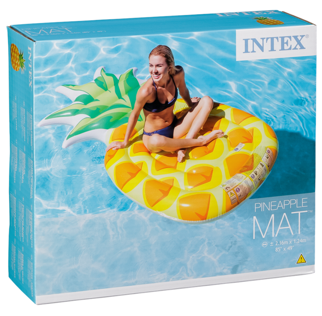 Intex Dmuchany Materac Do Pływania Ananas 216x124 cm