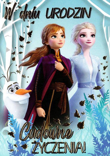 Kartka Urodzinowa Elsa i Anna Kraina Lodu 