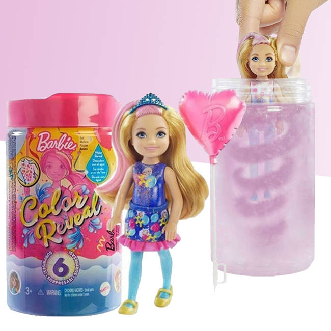 Lalka Barbie Kolorowa Niespodzianka Color Reveal Imprezowa Chelsea 