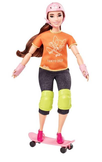 Lalka Barbie Olimpijka Skateboarding Mattel