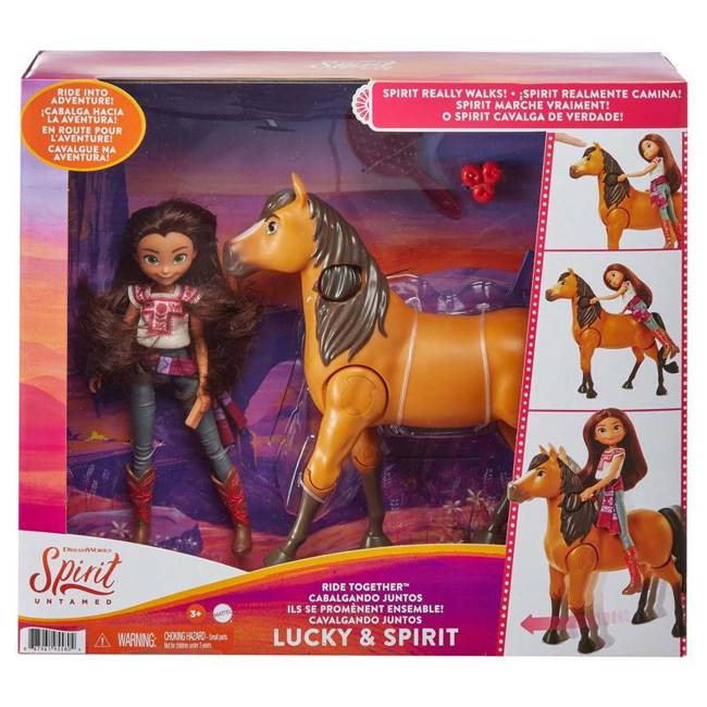 Lalka Lucky i Koń Duch Mustang Duch Wolności