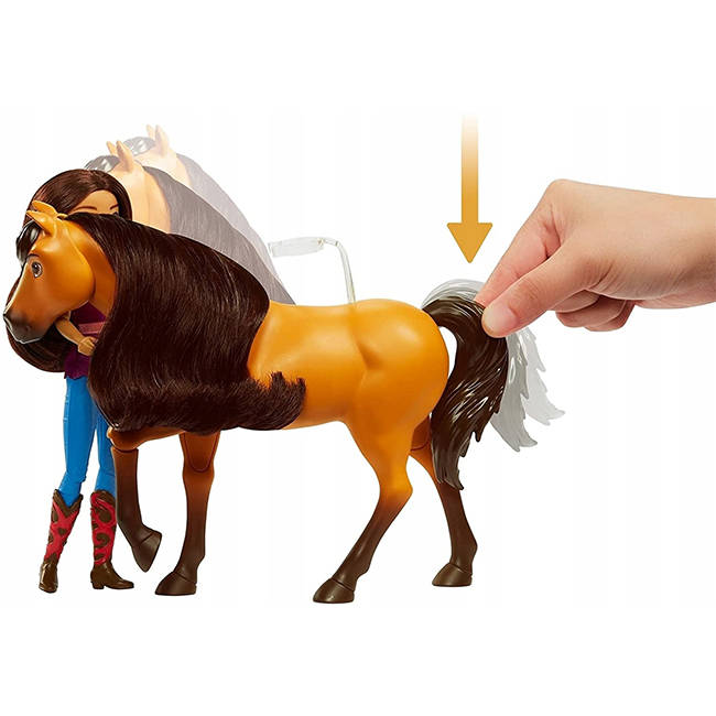 Lalka Lucky i koń Spirit Zestaw Przytulas Przyjaźni Mustang Duch Wolności 