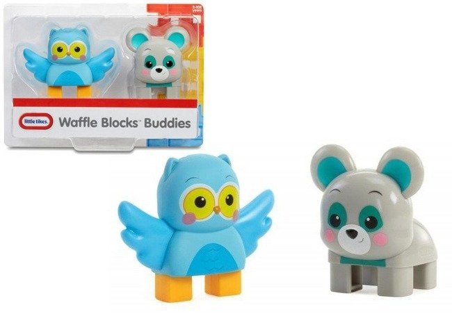 Little Tikes Wafle Blocks Buddies Figurki 2-Pak - Sowa i Niedźwiedź