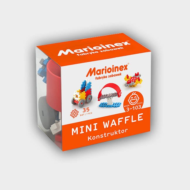 Marioinex Klocki Mini Waffle Konstrukcyjne Dla Chłopca 35 el. 