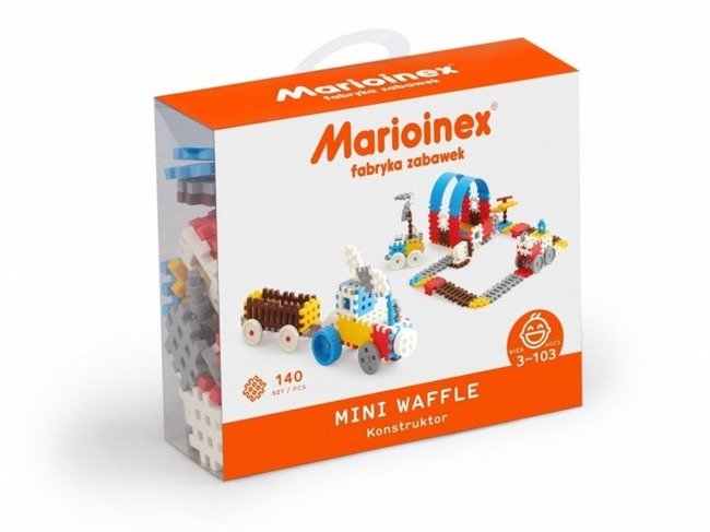 Marioinex Mini Waffle Klocki Elastyczne Konstruktor Dla Chłopca 140 el.