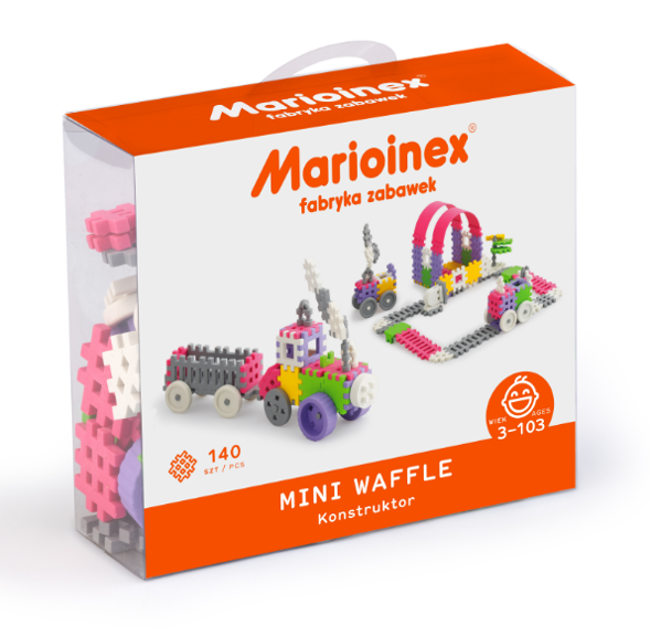 Marioinex Mini Waffle Klocki Elastyczne Konstruktor Dla Dziewczynki 140 el.