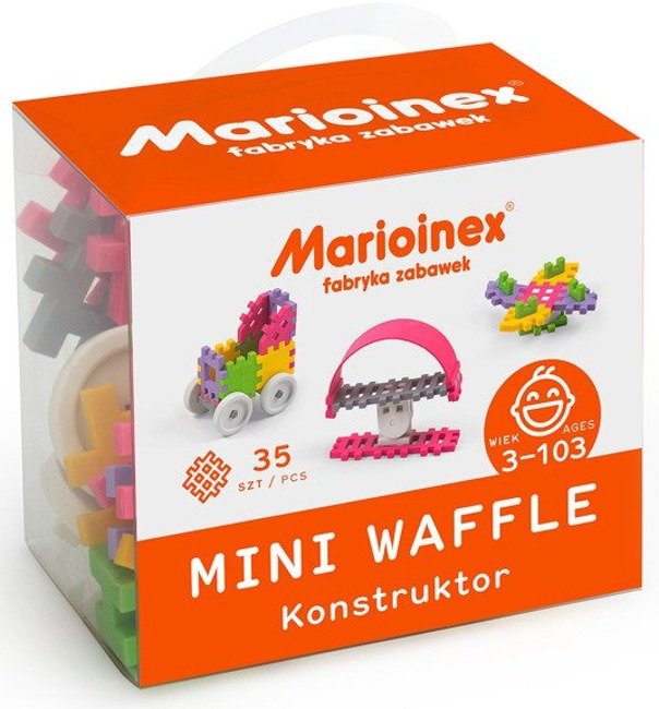 Marioinex Mini Waffle Klocki Elastyczne Konstruktor Dla Dziewczynki 35 el.