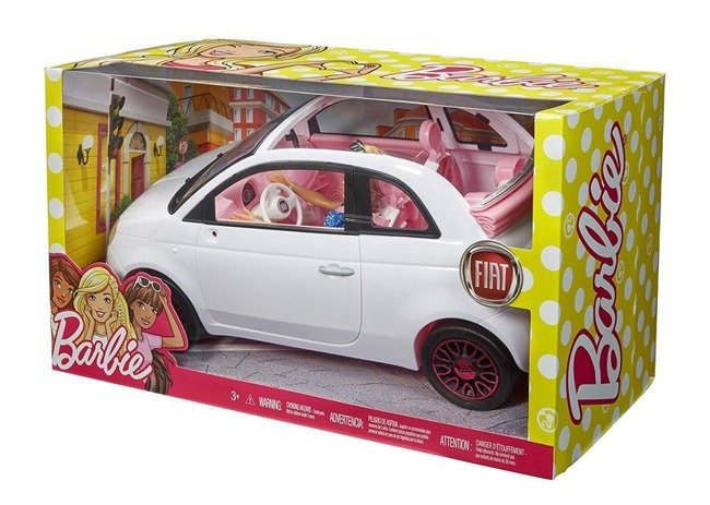Mattel Barbie Auto Samochód Dla Lalki Fiat 500 i Lalka
