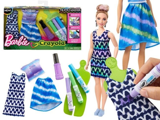 Mattel Barbie Crayola Zestaw Zrób To Sam Stylowe Szablony Do Robienia Ubranek