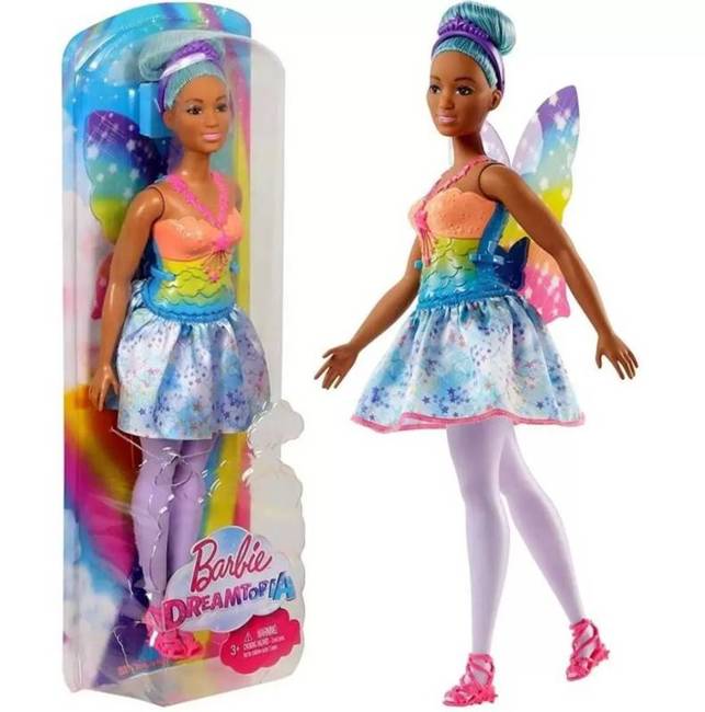 Mattel Barbie Dreamtopia Lalka Wróżka Tęczowa Mulatka