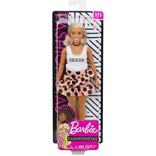 Mattel Barbie Fashionistas Modna Lalka W Spódnicy W Grochy