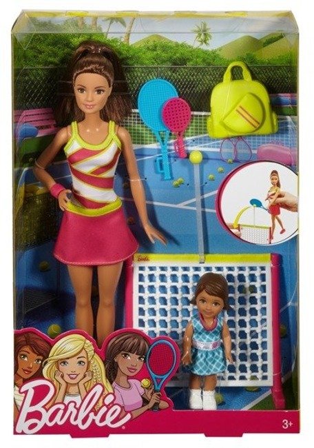 Mattel Barbie Fitness Zestaw Lalka 2pak Trenerka Tenisa 