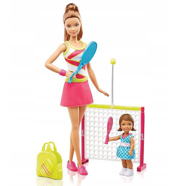 Mattel Barbie Fitness Zestaw Lalka 2pak Trenerka Tenisa 