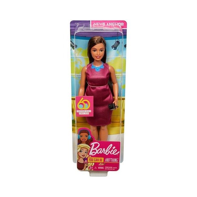 Mattel Barbie Lalka 60 Urodziny Prezenterka 