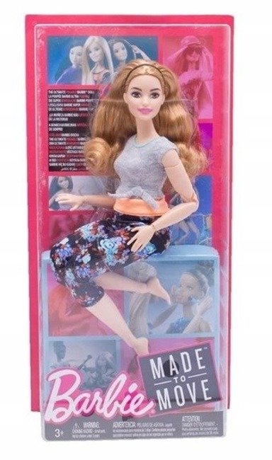 Mattel Barbie Lalka Made To Move Fitness Gimnastyczka - Ruda z Krągłościami