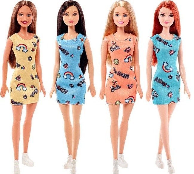 Mattel Barbie Lalka Modna Szykowna w Sukience, 4 Wzory