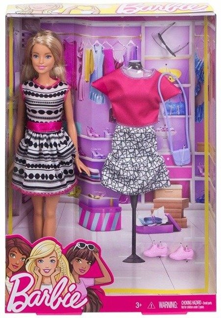 Mattel Barbie Modna Lalka z Ubrankami