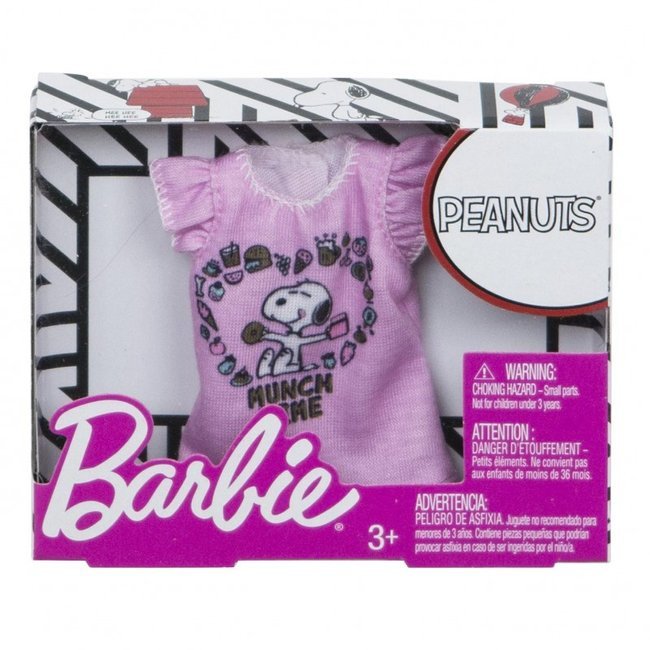 Mattel Barbie Ubranko Dla Lalki Bluzka Snoopy Różowa