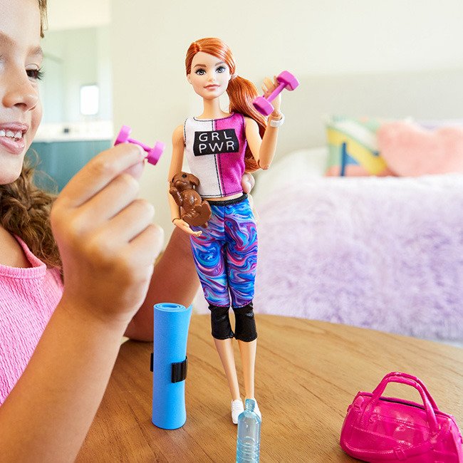 Mattel Barbie Zestaw Lalka Fitness Trening