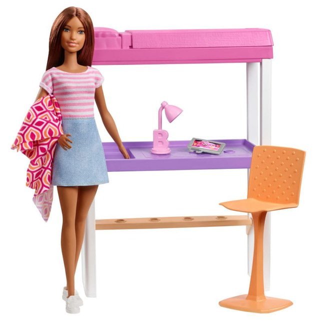 Mattel Barbie Zestaw z Lalką - Sypialnia z Łóżkiem Piętrowym