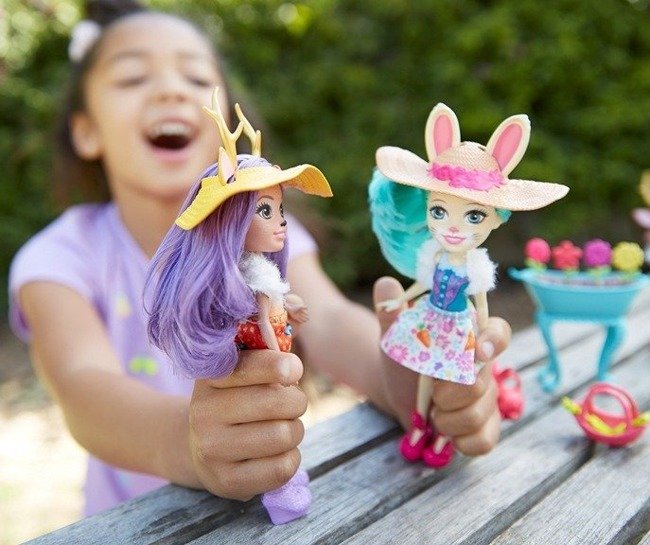 Mattel Enchantimals Lalka Danessa Deer  Bree Bunny + 2 Zwierzątka
