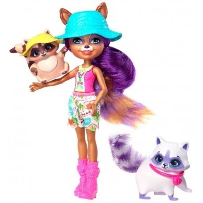 Mattel Enchantimals Ognisko Przyjaciół Lalka i 2 Zwierzątka