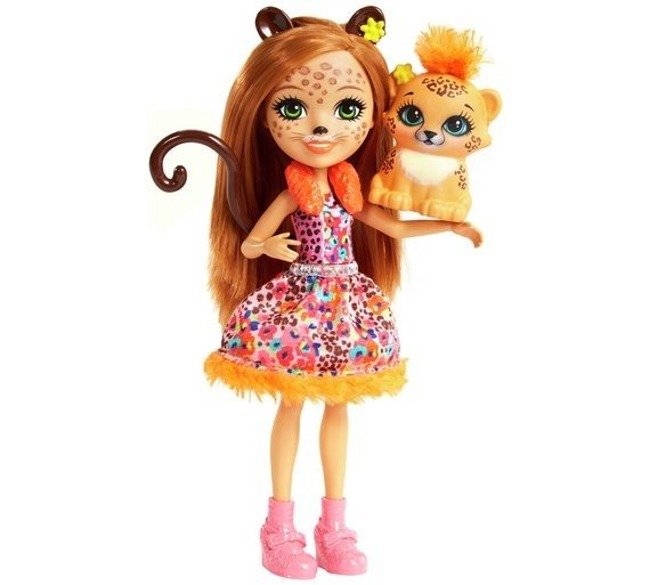 Mattel Enchantimals Zestaw Lalka Ze Zwierzątkiem - Cherish Cheetah i Quick Quick