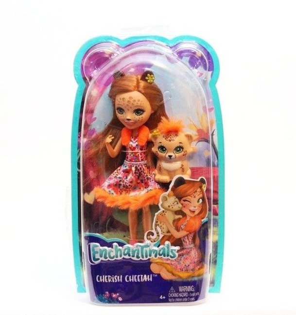 Mattel Enchantimals Zestaw Lalka Ze Zwierzątkiem - Cherish Cheetah i Quick Quick