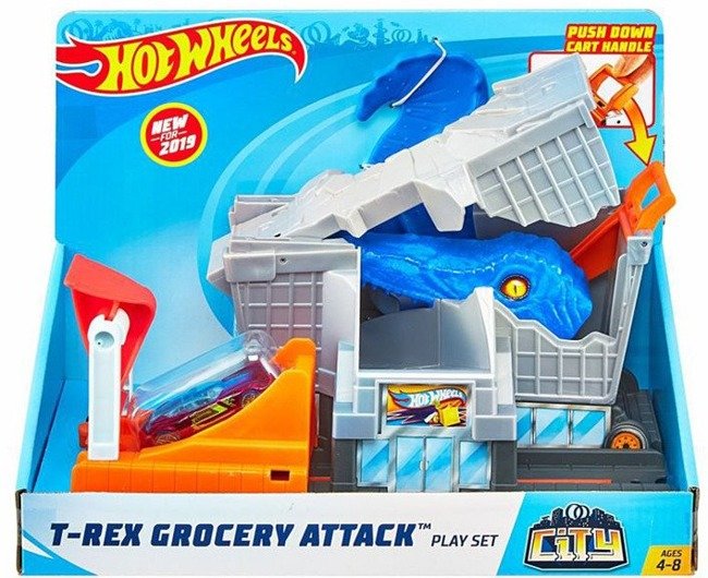 Mattel Hot Wheels City Zestaw Sklepik Atak T-Rexa