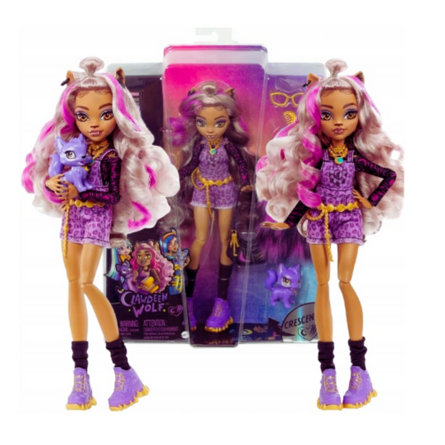 Mattel Monster High Clawdeen Wolf Lalka Zwierzę 