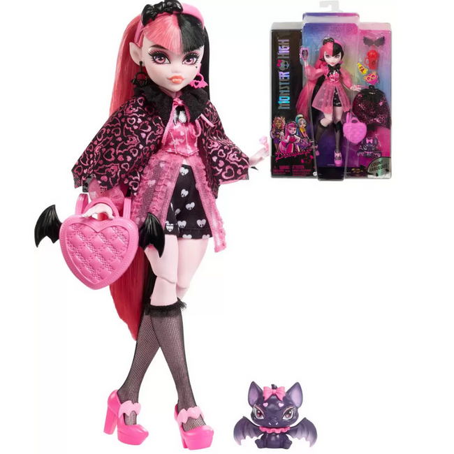 Mattel Monster High Draculaura  Lalka Zwierzę 