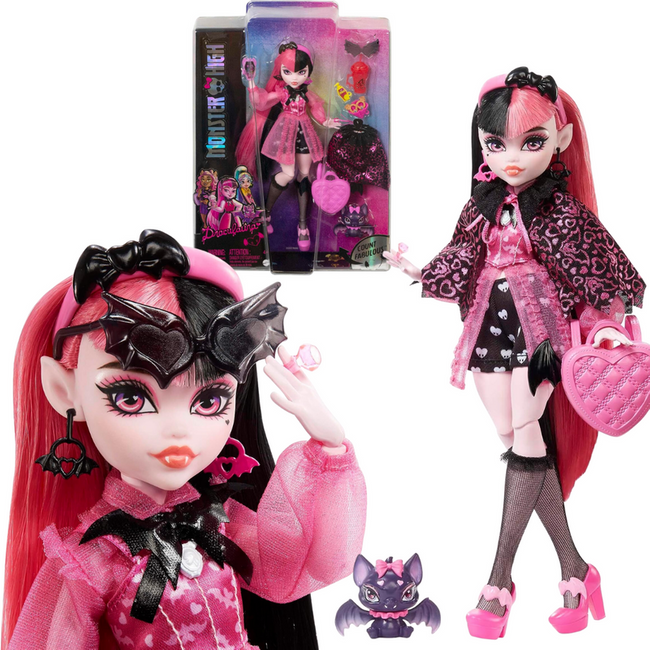 Mattel Monster High Draculaura  Lalka Zwierzę 