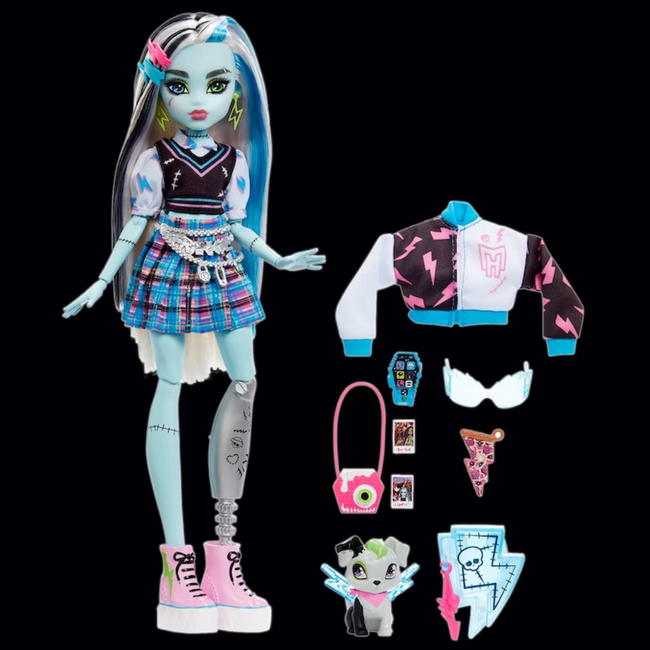 Mattel Monster High Frankie Stein Lalka Zwierzę 