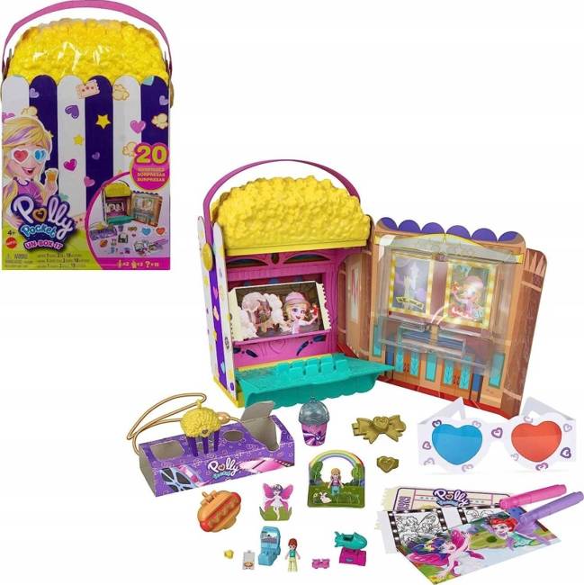 Mattel Polly Pocket Popcorn Zestaw Kinowy