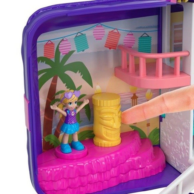 Mattel Polly Pocket Zestaw Ukryty Świat Plecaczek Zabawa na Plaży 