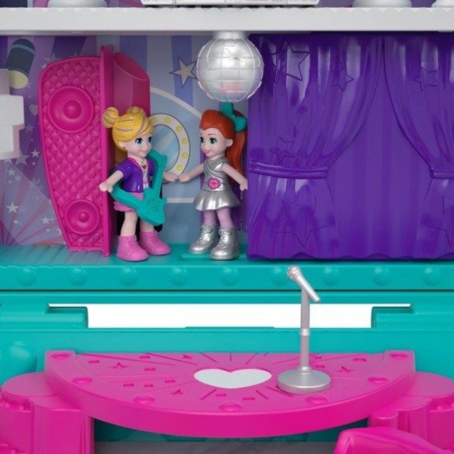Mattel Polly Pocket Zestaw Ukryty Świat Walizka Taneczna  Impreza