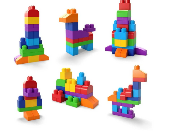 Mega Bloks First Builders Torba Z Klockami 60EL  Niebieska