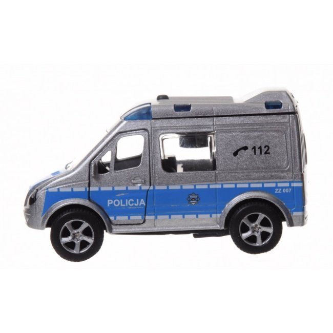 Metalowe Auto Van Policyjny Z Głosem 10cm