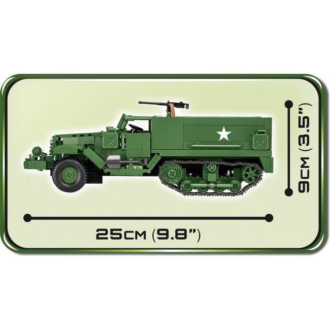 Militarne Klocki Opancerzony Transporter Półgąsienicowy M3 Half-Track
