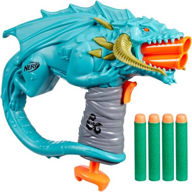 Nerf Dungeons & Dragons Rakor Blaster i 4 rzutki Nerf Elite 2.0 - F6277