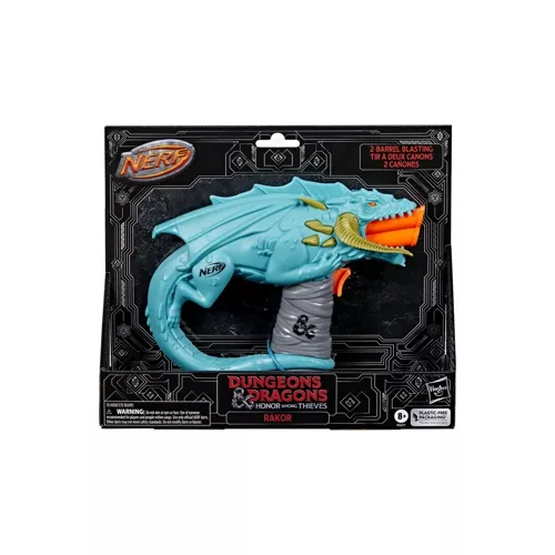 Nerf Dungeons & Dragons Rakor Blaster i 4 rzutki Nerf Elite 2.0 - F6277