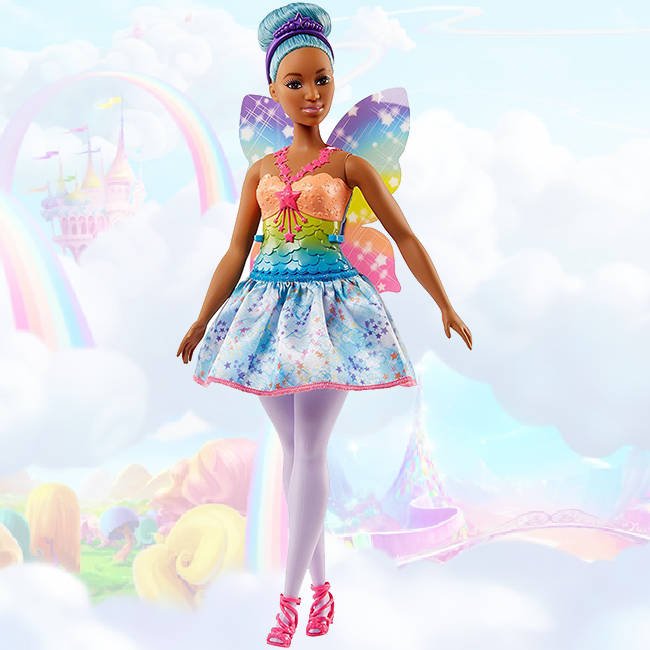 OUTLET Barbie Dreamtopia  Wróżka Tęczowa Mulatka