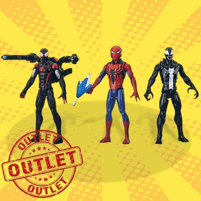 OUTLET Hasbro Marvel Hero Spiderman Zestaw 3 Figurki