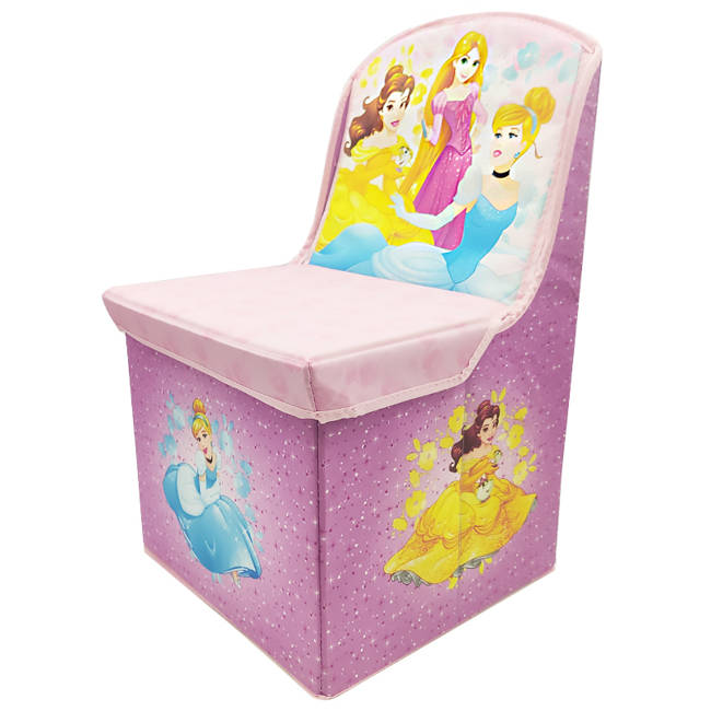 OUTLET Krzesełko Dziecięce Pufa Ze Schowkiem Disney Księżniczki
