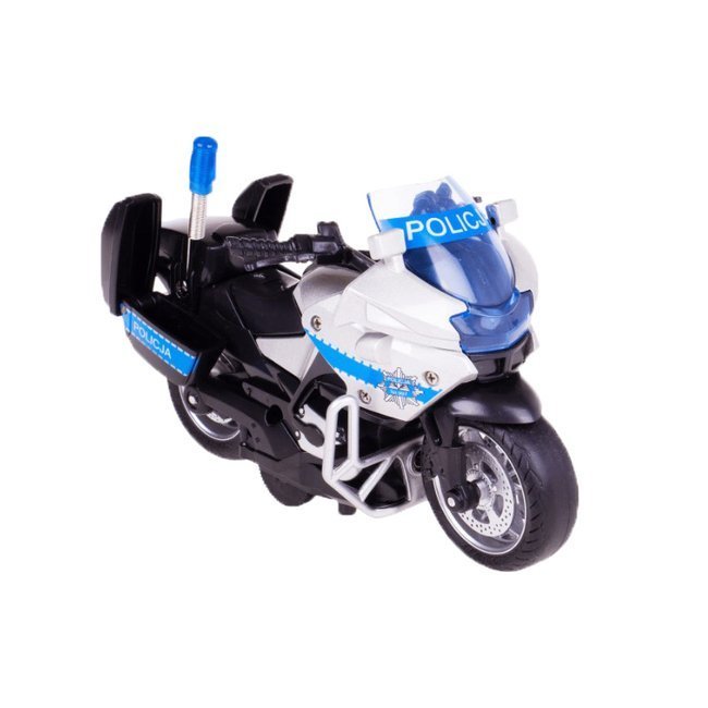 OUTLET Metalowy Motocykl Policyjny 13cm Z Dźwiękiem