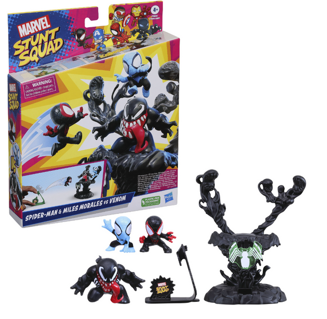 OUTLET Zestaw Marvel Stunt Squad Spider-Man & Miles Morales VS Venom