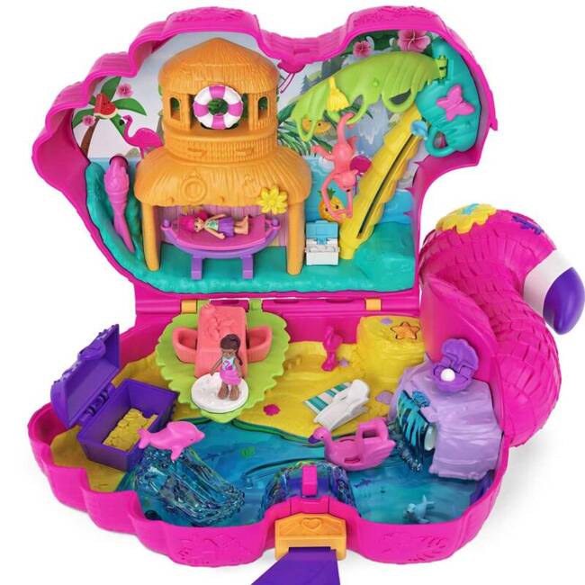 Polly Pocket Flaming – Plażowa Impreza Zestaw 26 Niespodzianek HJN76