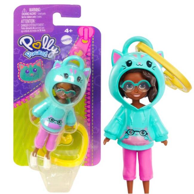 Polly Pocket Mini Figurka Kotek z Zawieszką HKV98 HKV99 