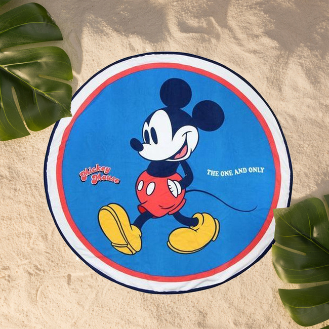 Ręcznik Disney Miki Myszka Plażowy 130cm Okrągły