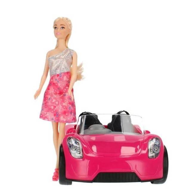 Różowy Samochód Dla Lalki Sariel Różowy Kabriolet